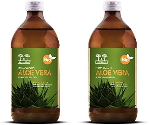 SUCCO DI ALOE VERA Bio Salugea - 100% Puro E Biologico - Integratore Detox, Antiossidante e Depurante - Digestione e Difese Immunitarie - Flacone in Vetro Scuro Farmaceutico - 500 ml - immagine 6