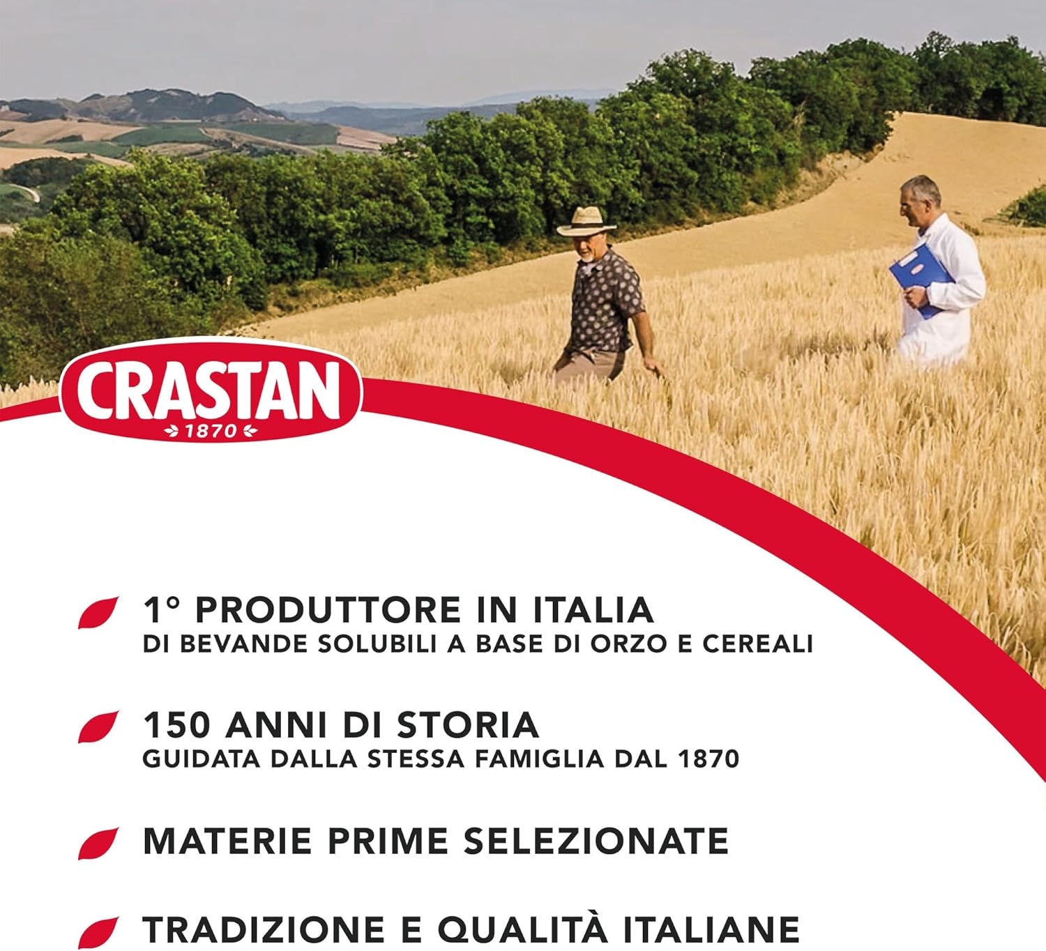 CRASTAN 1870 - Capsule compatibili Nespresso - Orzo Biologico - 6 Box da 15 Capsule - Totale 90 Capsule - Naturalmente Privo di Caffeina - 100% Made in Italy - immagine 16