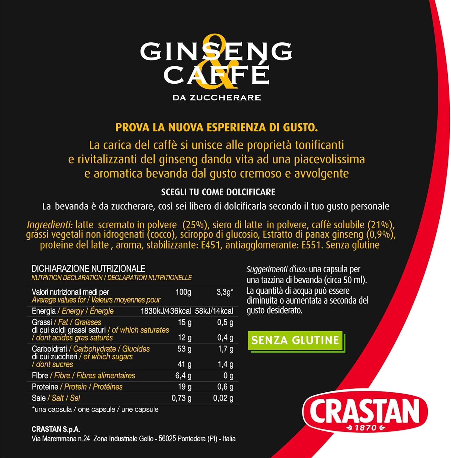 CRASTAN 1870 - Capsule compatibili Nespresso - Orzo Biologico - 6 Box da 15 Capsule - Totale 90 Capsule - Naturalmente Privo di Caffeina - 100% Made in Italy - immagine 21