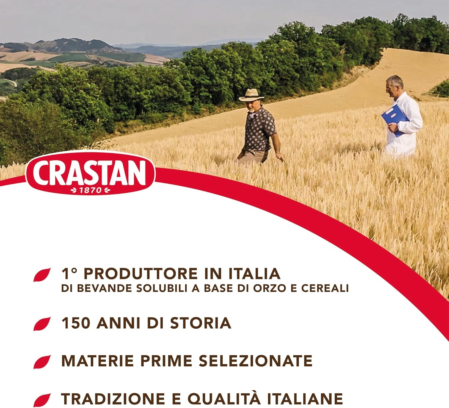 CRASTAN 1870 - Capsule compatibili Nespresso - Orzo Biologico - 6 Box da 15 Capsule - Totale 90 Capsule - Naturalmente Privo di Caffeina - 100% Made in Italy - immagine 29