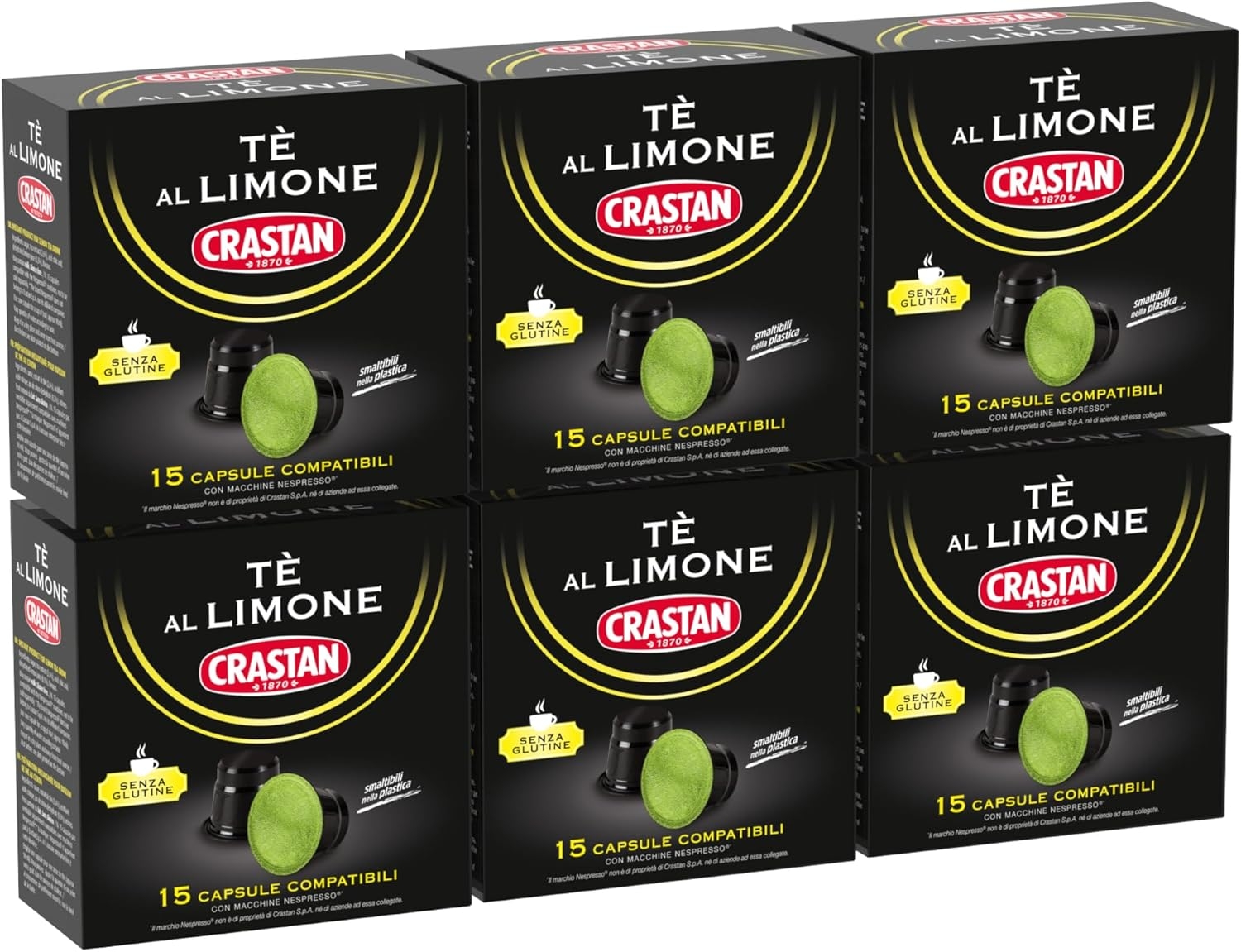 CRASTAN 1870 - Capsule compatibili Nespresso - Orzo Biologico - 6 Box da 15 Capsule - Totale 90 Capsule - Naturalmente Privo di Caffeina - 100% Made in Italy - immagine 30
