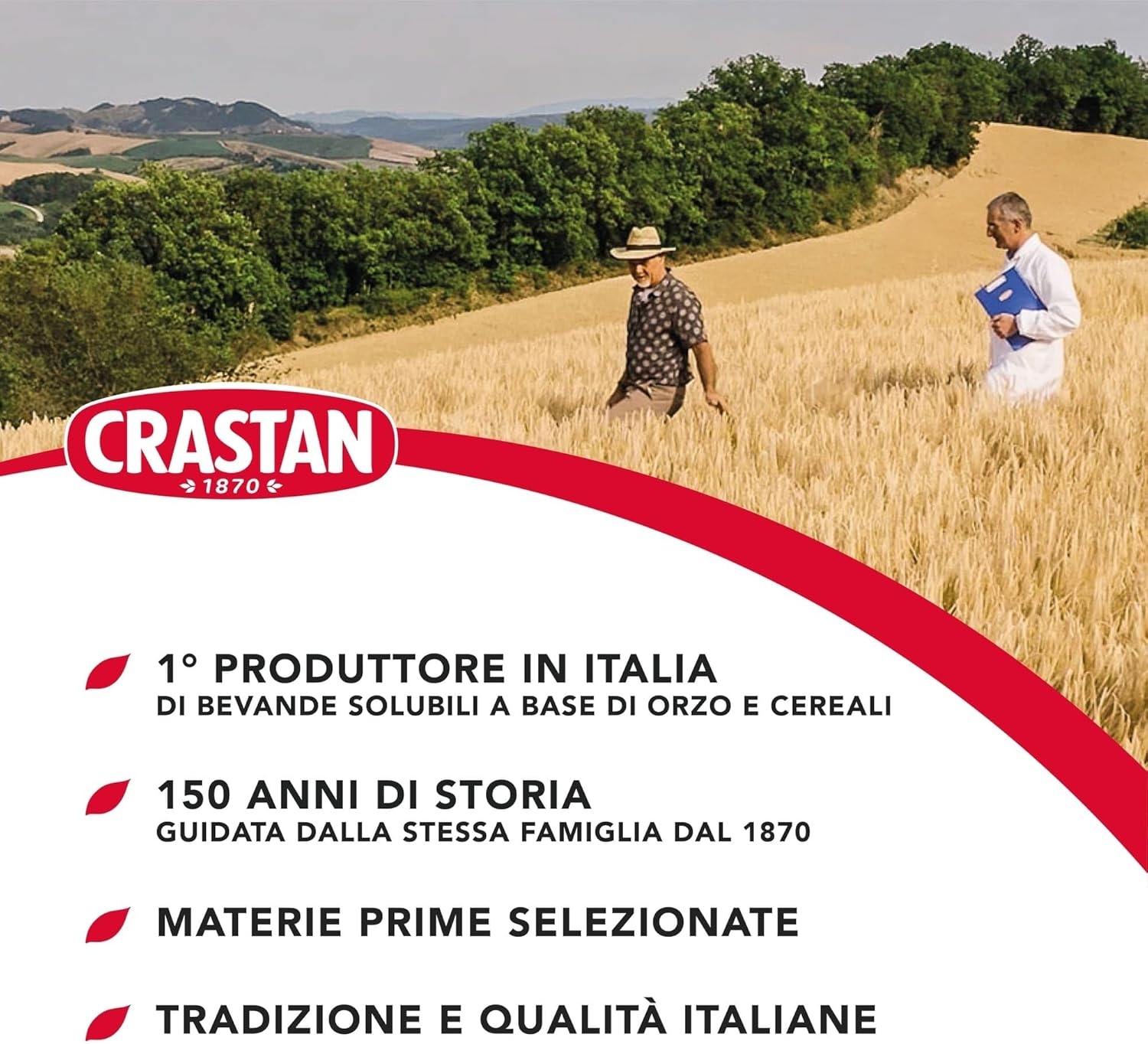 CRASTAN 1870 - Capsule compatibili Nespresso - Orzo Biologico - 6 Box da 15 Capsule - Totale 90 Capsule - Naturalmente Privo di Caffeina - 100% Made in Italy - immagine 47
