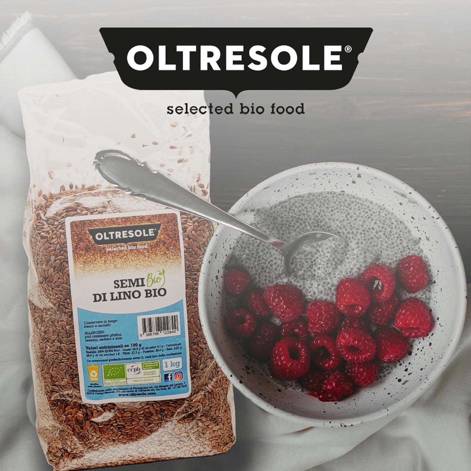 Oltresole, Semi Biologici di Lino 1 kg, Semi Oleosi Crudi, Interi e Scuri, Ricchi di Minerali e Fibre, Fonte di Omega 3 e Antiossidanti, 100% Naturali, Confezione Ideale per Famiglie - immagine 5