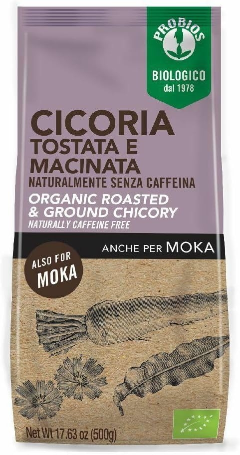 Probios Cicoria Per Moka Biologica Tostata e Macinata – Pura Naturale & Senza Caffeina - Cicoria Altamente Solubile Bio - 1Kg - immagine 12