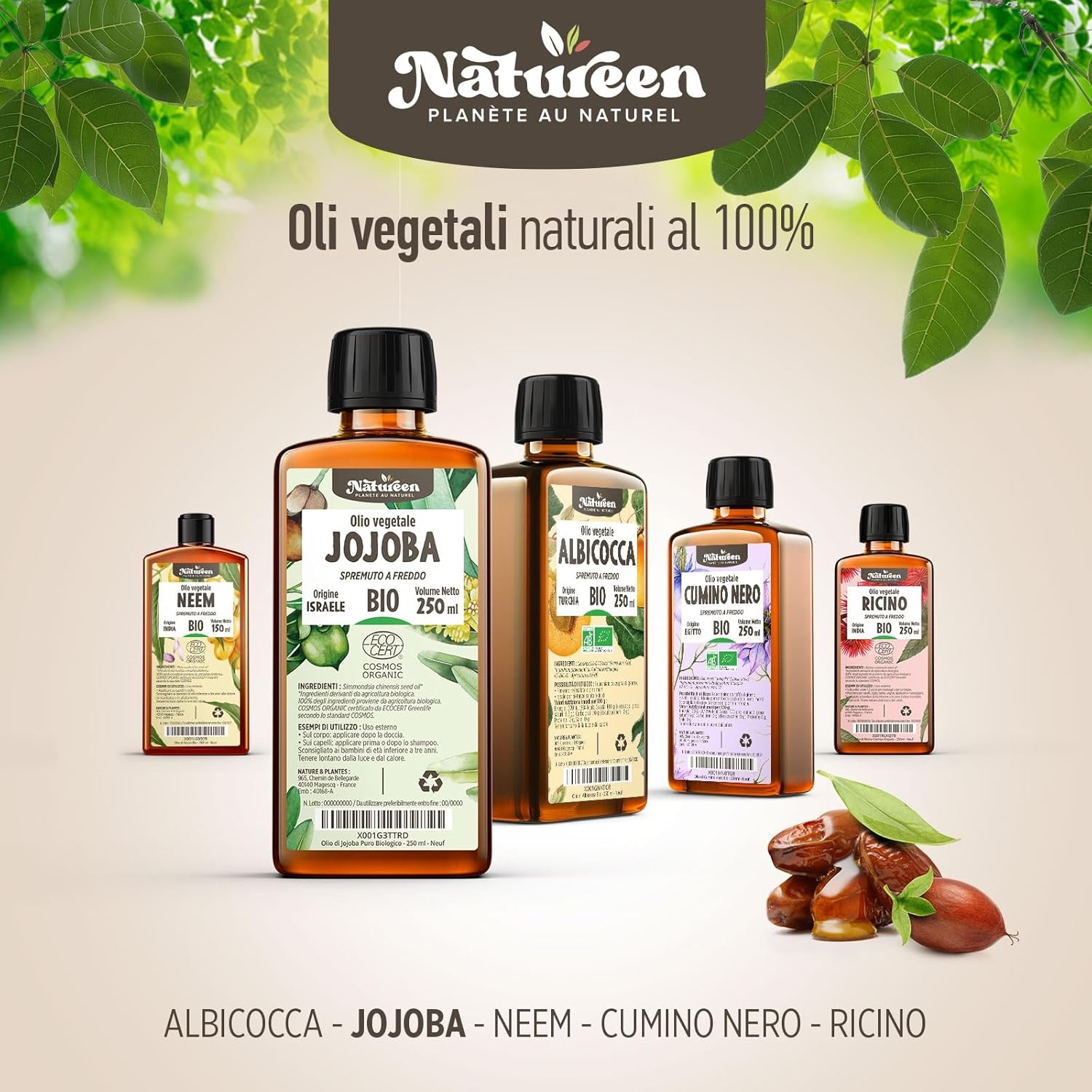 Olio di Jojoba Puro Biologico 250 ml - 100% Puro, Naturale, Pressato a Freddo - Biologico certificato da Ecocert - immagine 8