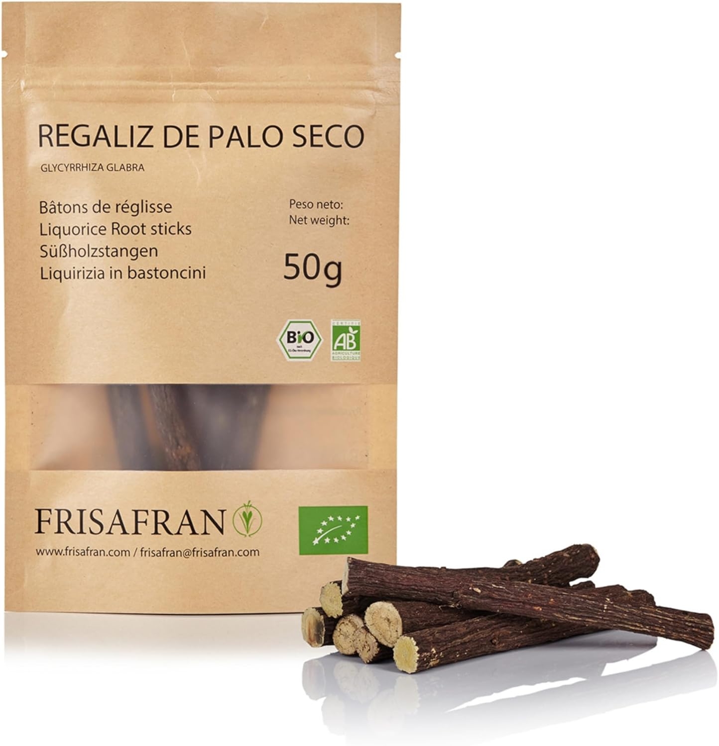 FRISAFRAN | Liquirizia in bastoncini BIO | 50g | BASTONCHINI SECCHI, DISIDRATATI | Liquirizia | radici di liquirizia | bastoncini liquirizia | Radici di liquirizia | Liquirizia | liquirizia radice