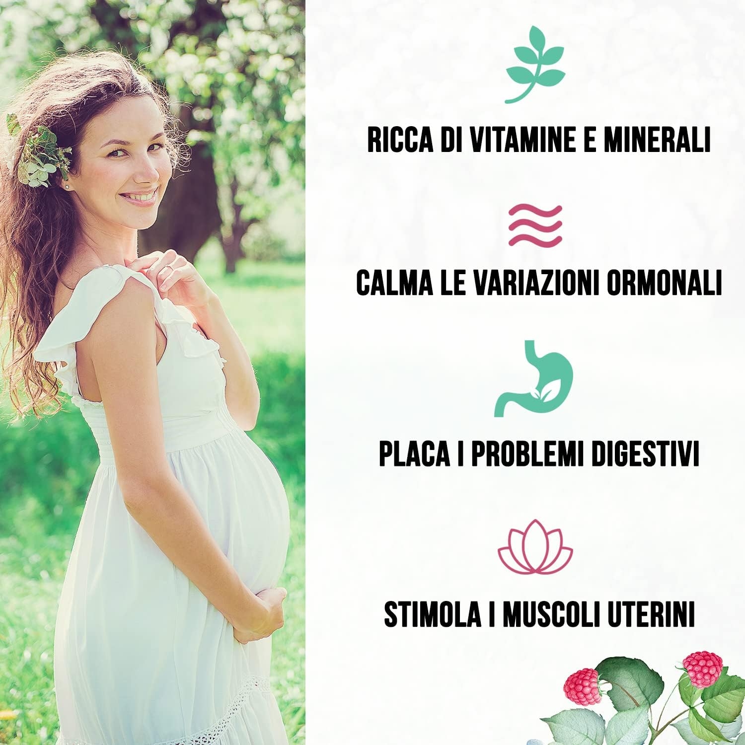 ORIGEENS Tisana Foglie Lampone BIO 200g | Red Raspberry Leaf Tea | Cura del benessere, Infusi e Tisane per Maternita e Gravidanza, Dolori Mestruali - immagine 5