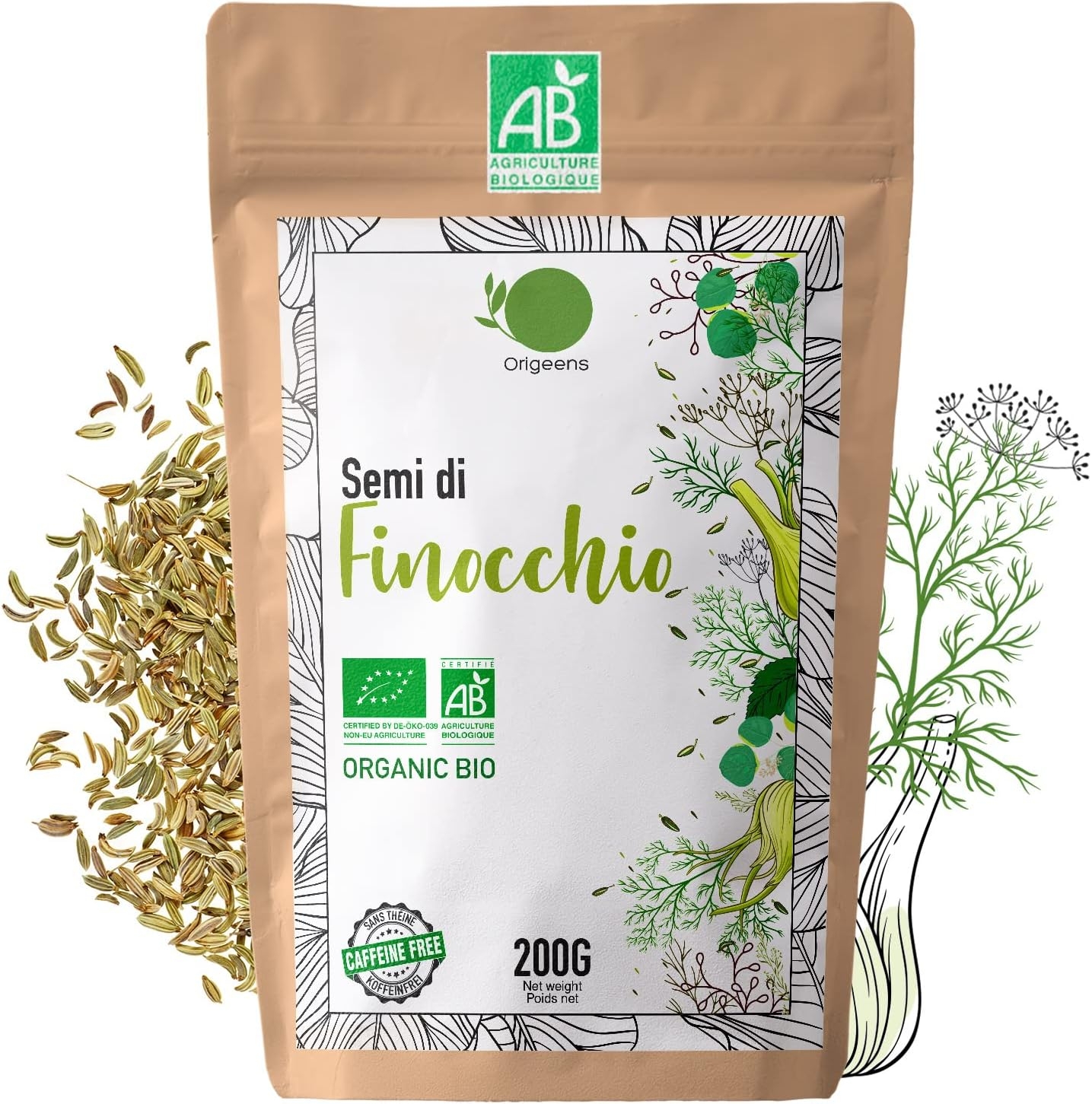 ORIGEENS Tisana Foglie Lampone BIO 200g | Red Raspberry Leaf Tea | Cura del benessere, Infusi e Tisane per Maternita e Gravidanza, Dolori Mestruali - immagine 8