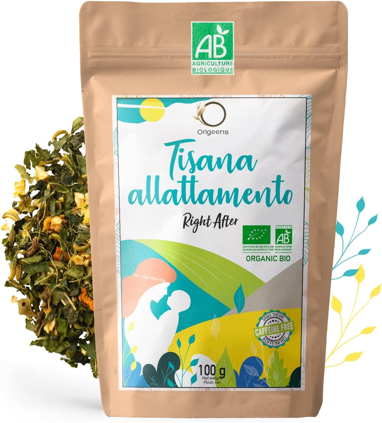 ORIGEENS Tisana Foglie Lampone BIO 200g | Red Raspberry Leaf Tea | Cura del benessere, Infusi e Tisane per Maternita e Gravidanza, Dolori Mestruali - immagine 15