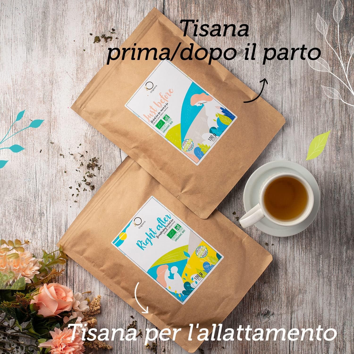 ORIGEENS Tisana Foglie Lampone BIO 200g | Red Raspberry Leaf Tea | Cura del benessere, Infusi e Tisane per Maternita e Gravidanza, Dolori Mestruali - immagine 20