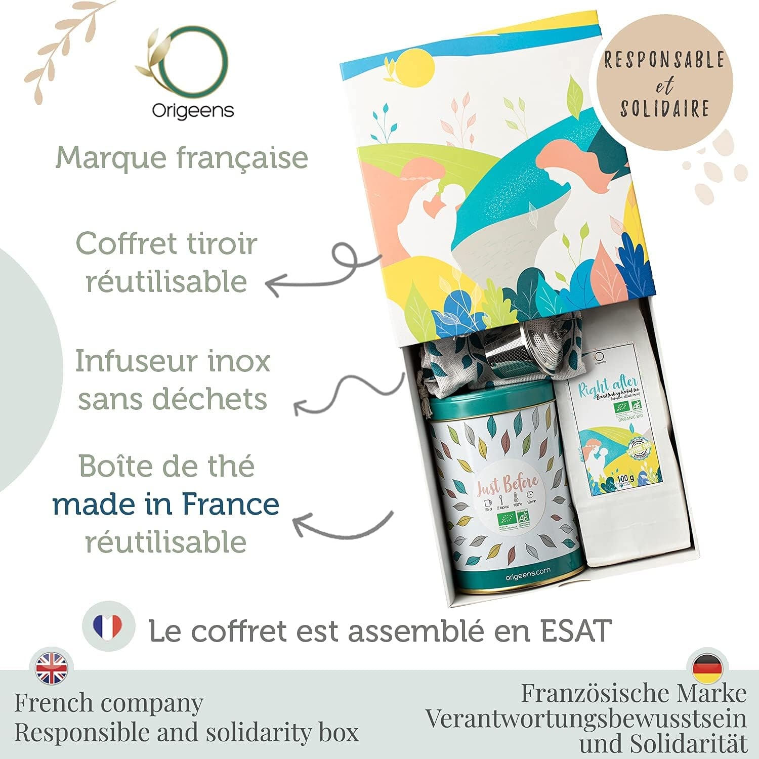 ORIGEENS Tisana Foglie Lampone BIO 200g | Red Raspberry Leaf Tea | Cura del benessere, Infusi e Tisane per Maternita e Gravidanza, Dolori Mestruali - immagine 28