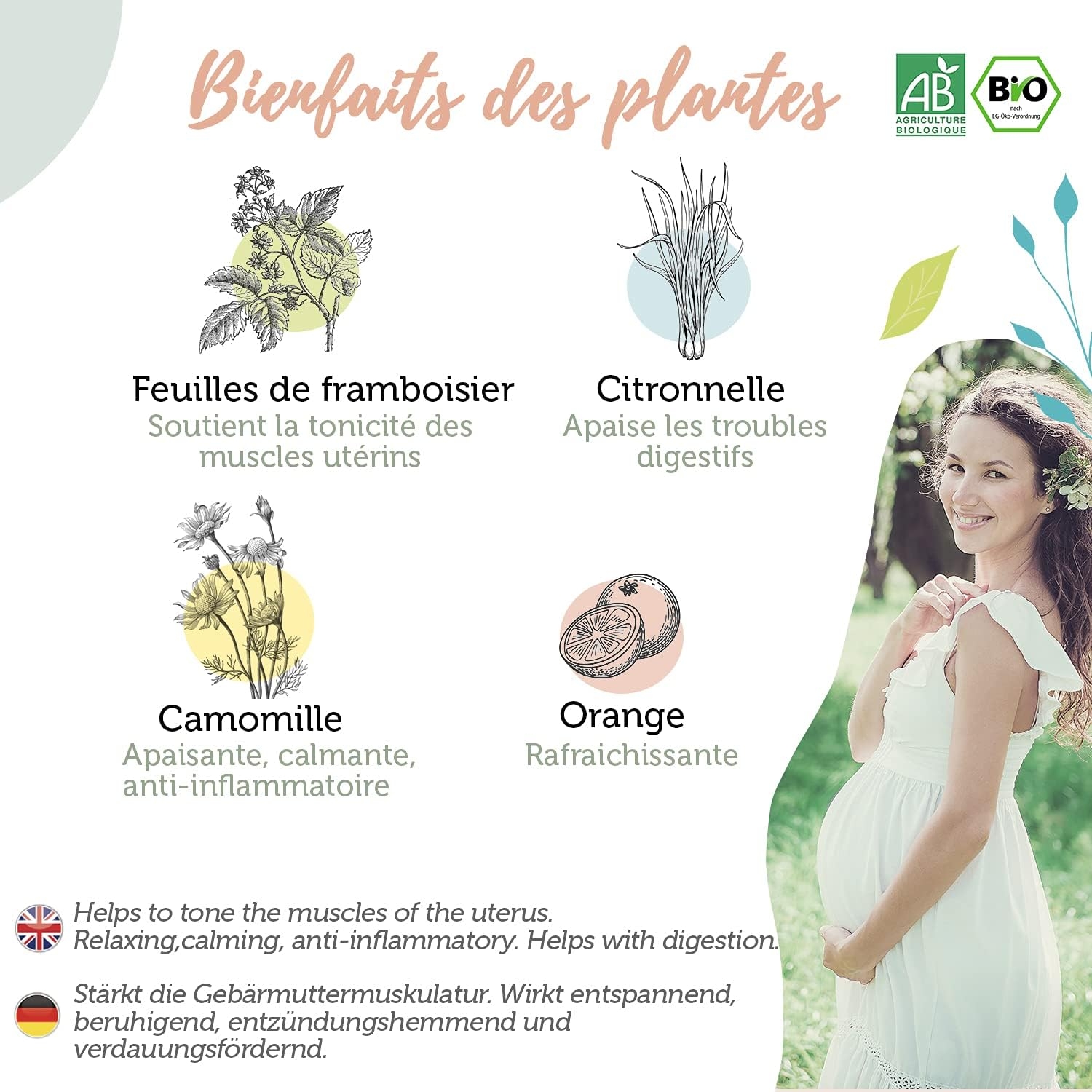 ORIGEENS Tisana Foglie Lampone BIO 200g | Red Raspberry Leaf Tea | Cura del benessere, Infusi e Tisane per Maternita e Gravidanza, Dolori Mestruali - immagine 33