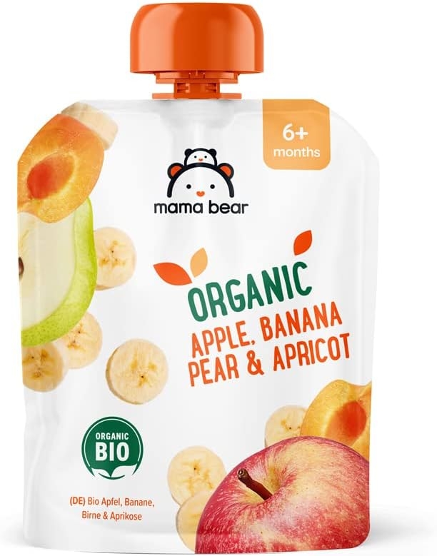Marchio Amazon - Mama Bear Pouch Purea di mela, banana e fragola biologica, vegetariano, 90g, Confezione da 6 - immagine 10