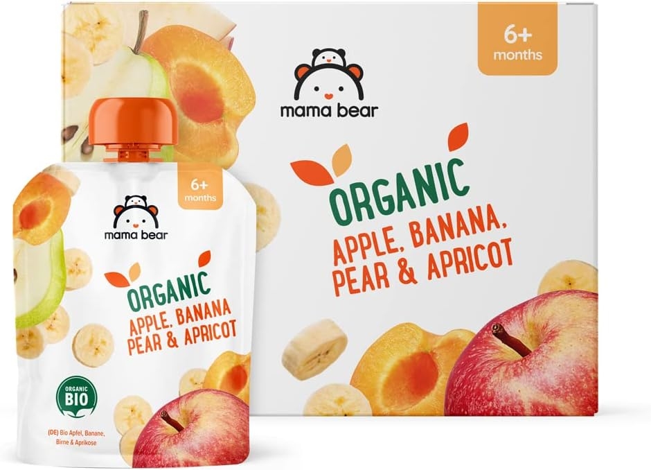 Marchio Amazon - Mama Bear Pouch Purea di mela, banana e fragola biologica, vegetariano, 90g, Confezione da 6 - immagine 12