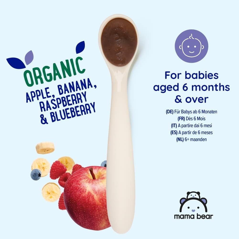 Marchio Amazon - Mama Bear Pouch Purea di mela, banana e fragola biologica, vegetariano, 90g, Confezione da 6 - immagine 18