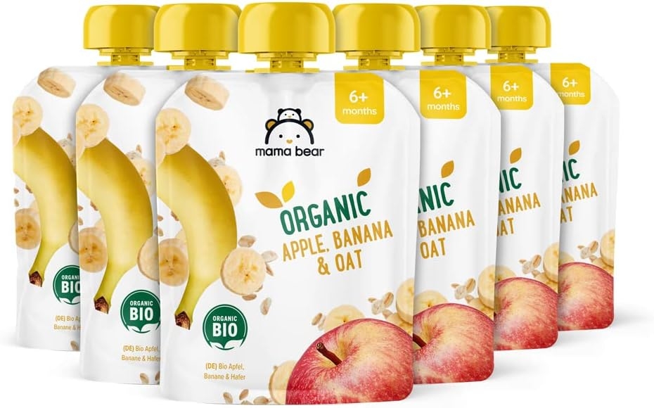 Marchio Amazon - Mama Bear Pouch Purea di mela, banana e fragola biologica, vegetariano, 90g, Confezione da 6 - immagine 21