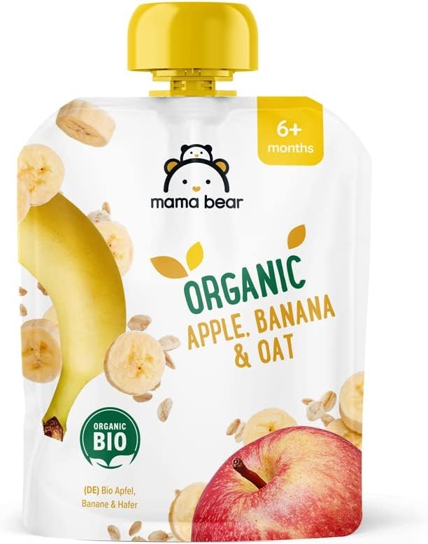 Marchio Amazon - Mama Bear Pouch Purea di mela, banana e fragola biologica, vegetariano, 90g, Confezione da 6 - immagine 22