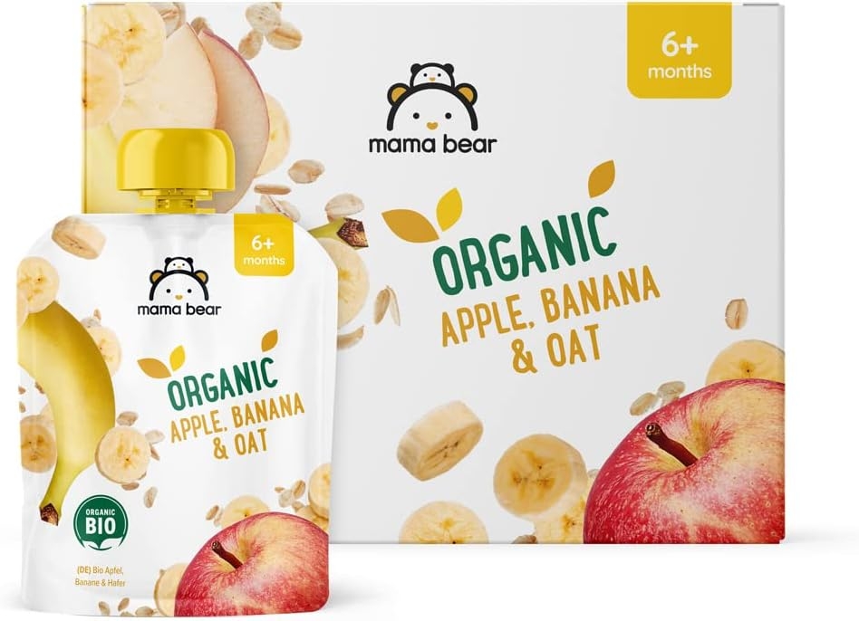 Marchio Amazon - Mama Bear Pouch Purea di mela, banana e fragola biologica, vegetariano, 90g, Confezione da 6 - immagine 24