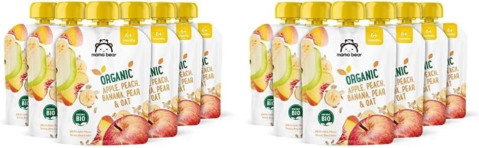 Marchio Amazon - Mama Bear Pouch Purea di mela, banana e fragola biologica, vegetariano, 90g, Confezione da 6 - immagine 27