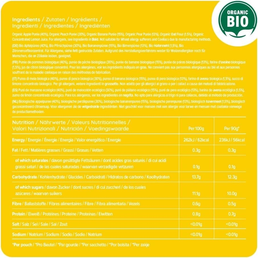 Marchio Amazon - Mama Bear Pouch Purea di mela, banana e fragola biologica, vegetariano, 90g, Confezione da 6 - immagine 28