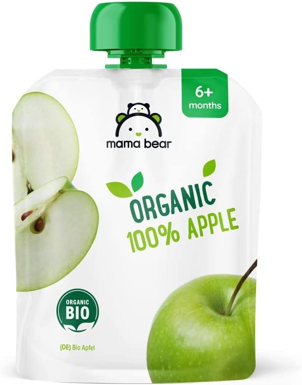 Marchio Amazon - Mama Bear Pouch Purea di mela, banana e fragola biologica, vegetariano, 90g, Confezione da 6 - immagine 35