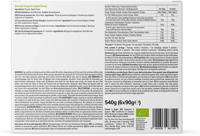 Marchio Amazon - Mama Bear Pouch Purea di mela, banana e fragola biologica, vegetariano, 90g, Confezione da 6 - immagine 36