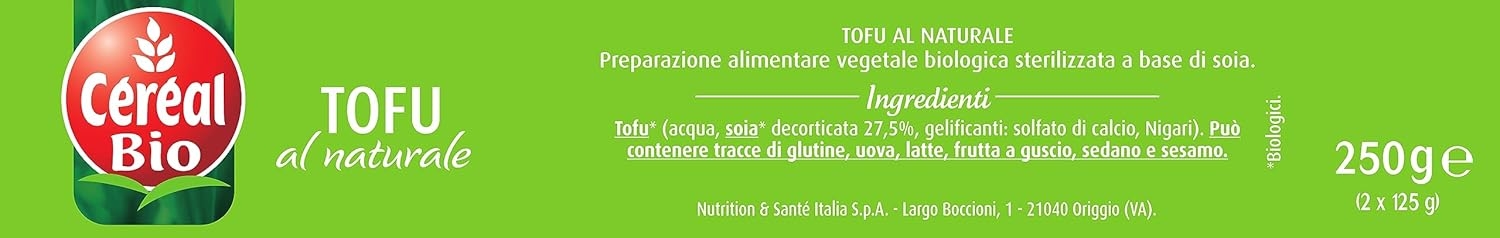 Céréal Bio Tofu Nature Bio al naturale, senza conservanti, ricco in proteine, 2 confezioni da 125g - immagine 4