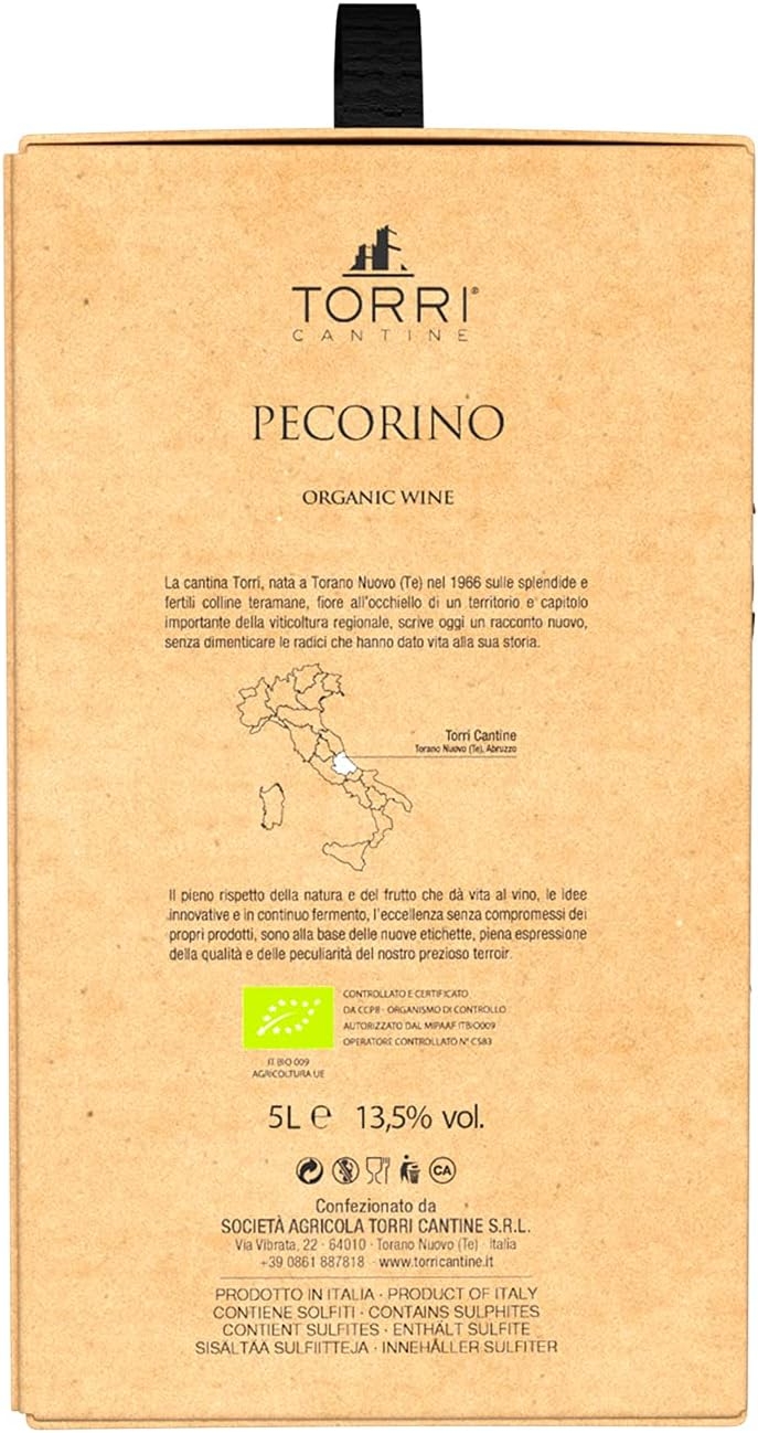 Vino bianco Bag in Box Pecorino IGT Terre di Chieti Biologico 5 Litri - immagine 3