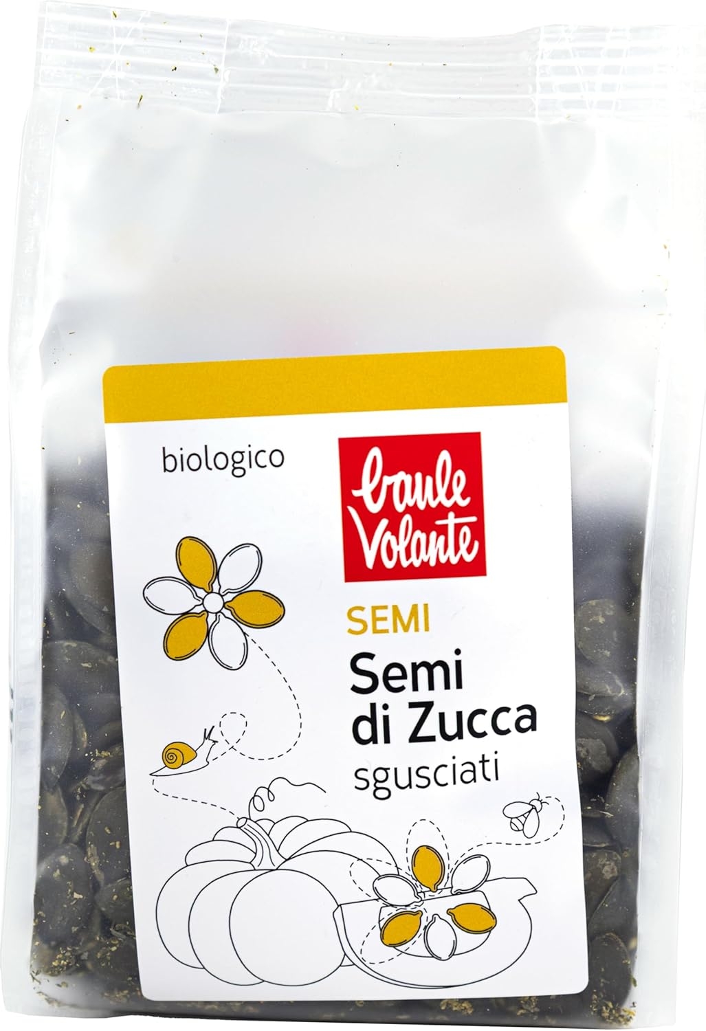 Baule Volante Semi di Zucca Bio - Ricco di Proteine ​​e Fibre - Perfetti per una dieta vegetariana o vegana - 200g