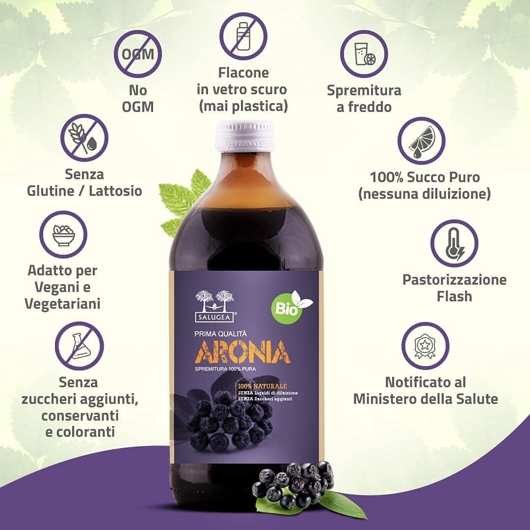 Salugea SUCCO DI NONI BIO - 100% Puro e Naturale - Integratore tonico energizzante - 500 ml - Noni biologico (Morinda citrifolia L.) succo del frutto 100% puro, aumenta l'energia - immagine 20