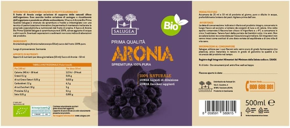 Salugea SUCCO DI NONI BIO - 100% Puro e Naturale - Integratore tonico energizzante - 500 ml - Noni biologico (Morinda citrifolia L.) succo del frutto 100% puro, aumenta l'energia - immagine 23
