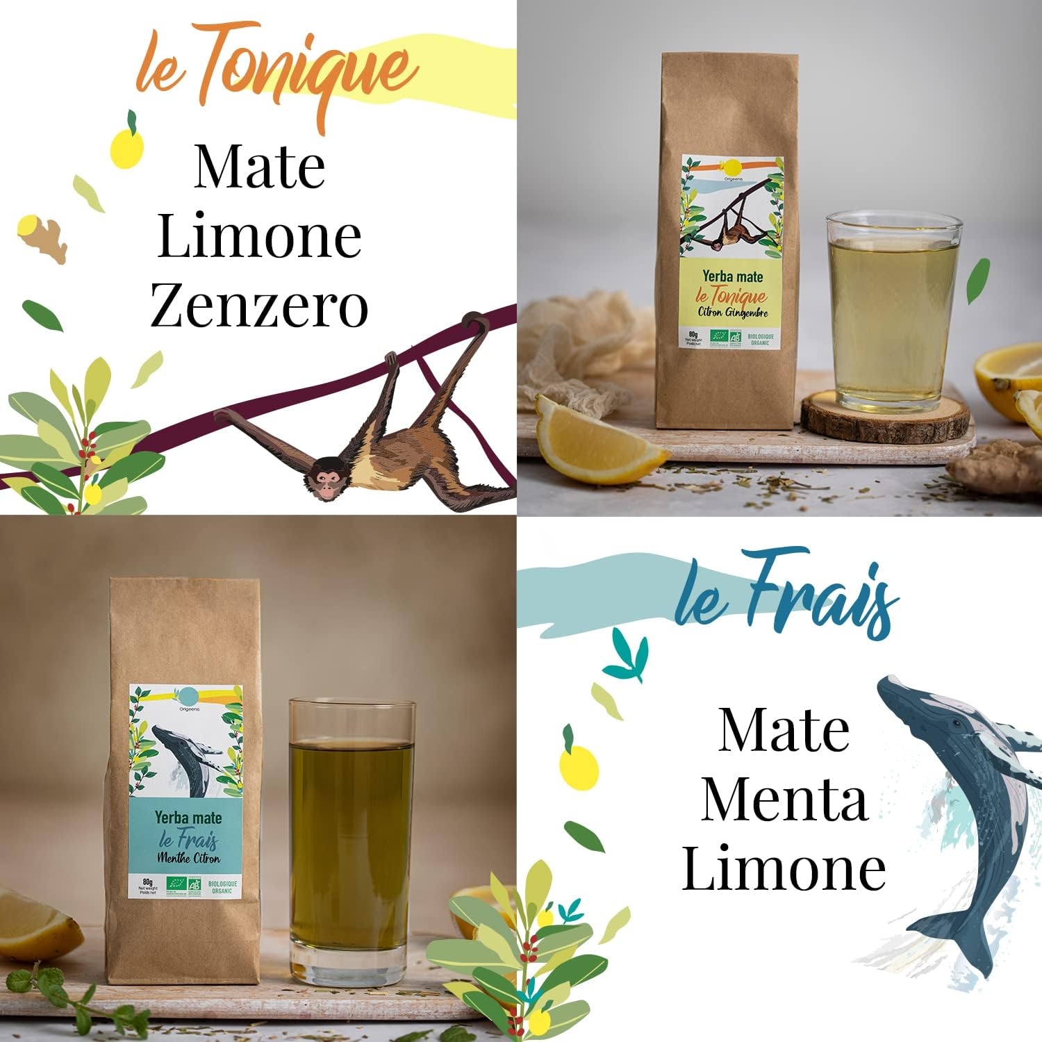 ORIGEENS COFANETTO MATE BIO x4 | La selvaggia - La fruttata - La tonica - La fresca | Yerba mate Bio 4x80gr | Set mate, Idea regalo - immagine 4