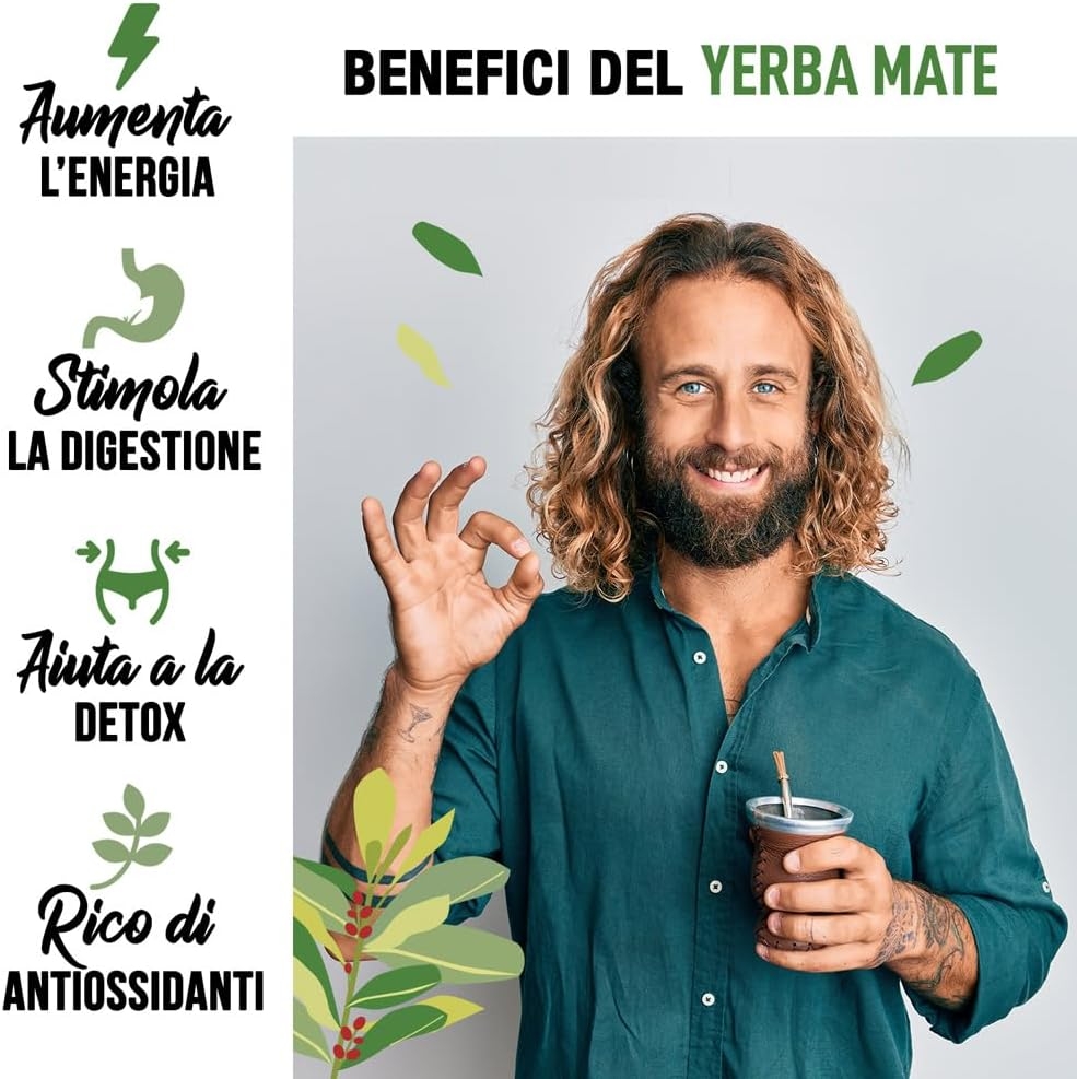 ORIGEENS COFANETTO MATE BIO x4 | La selvaggia - La fruttata - La tonica - La fresca | Yerba mate Bio 4x80gr | Set mate, Idea regalo - immagine 18