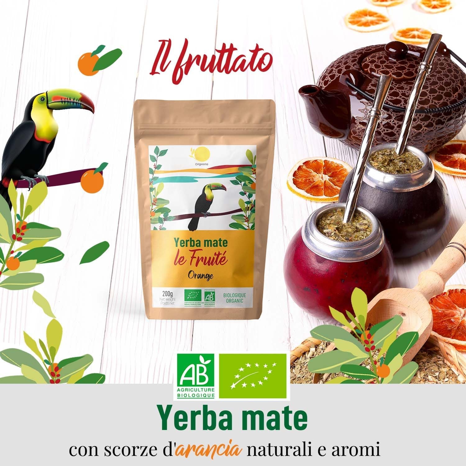 ORIGEENS COFANETTO MATE BIO x4 | La selvaggia - La fruttata - La tonica - La fresca | Yerba mate Bio 4x80gr | Set mate, Idea regalo - immagine 31