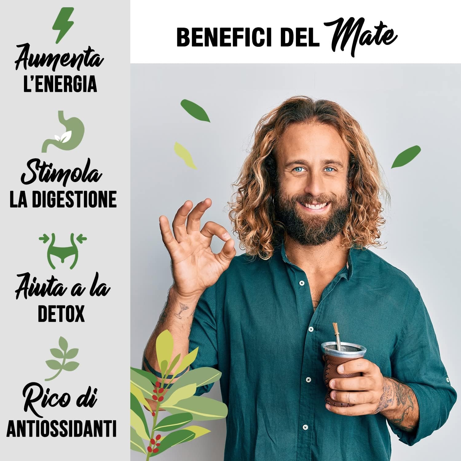 ORIGEENS COFANETTO MATE BIO x4 | La selvaggia - La fruttata - La tonica - La fresca | Yerba mate Bio 4x80gr | Set mate, Idea regalo - immagine 39