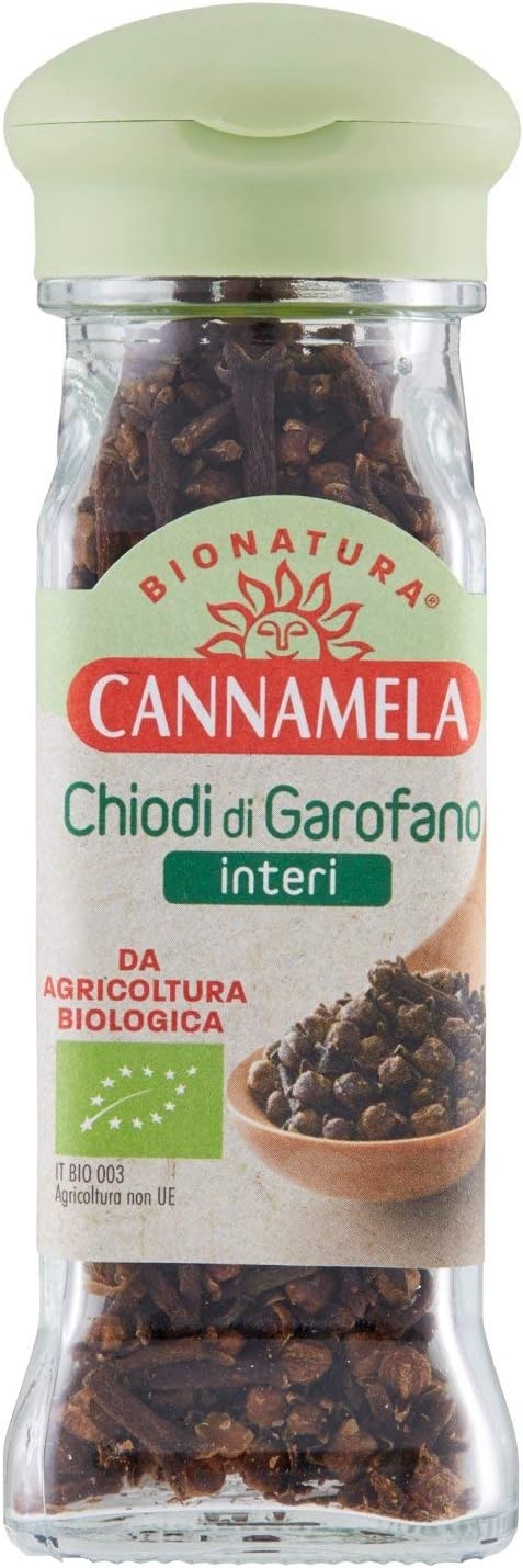 Cannamela - Linea Bionatura, Chiodi di Garofano Interi Bio, Confezione da 32g. Ideale per frutta cotta, dolci, brasati, arrosti, paella e vin brulè