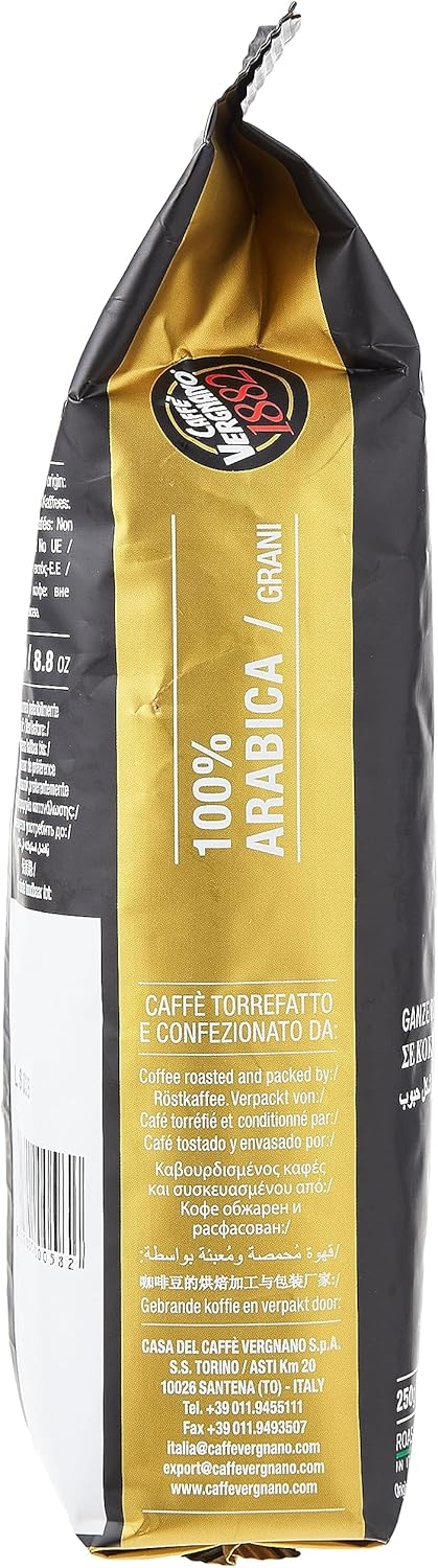 Caffè Vergnano 1882 Caffè in Grani 100% Arabica Bio- 1 confezione da 1 Kg - immagine 9