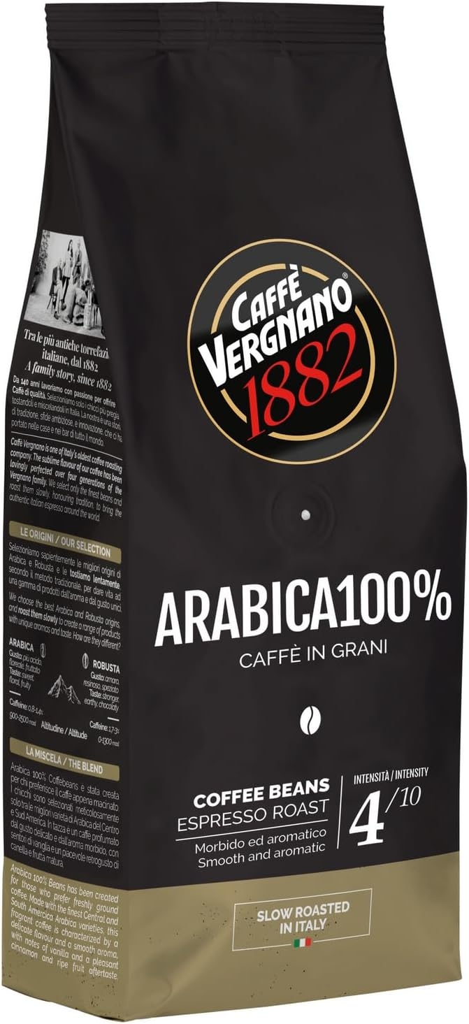 Caffè Vergnano 1882 Caffè in Grani 100% Arabica Bio- 1 confezione da 1 Kg - immagine 13