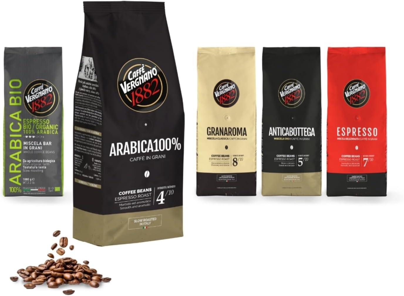 Caffè Vergnano 1882 Caffè in Grani 100% Arabica Bio- 1 confezione da 1 Kg - immagine 14