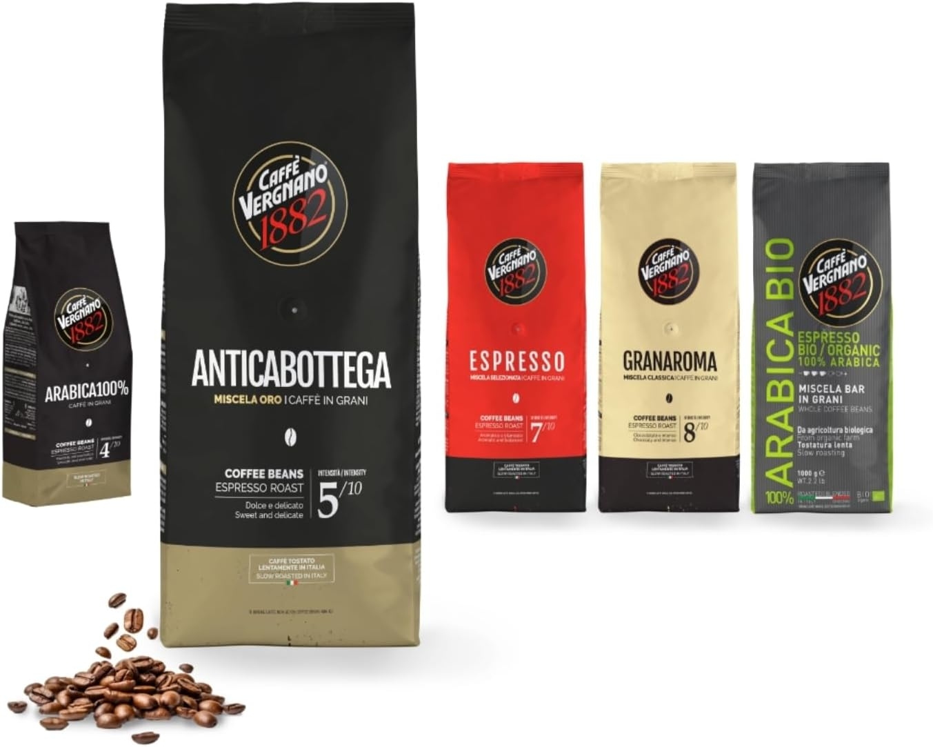 Caffè Vergnano 1882 Caffè in Grani 100% Arabica Bio- 1 confezione da 1 Kg - immagine 19