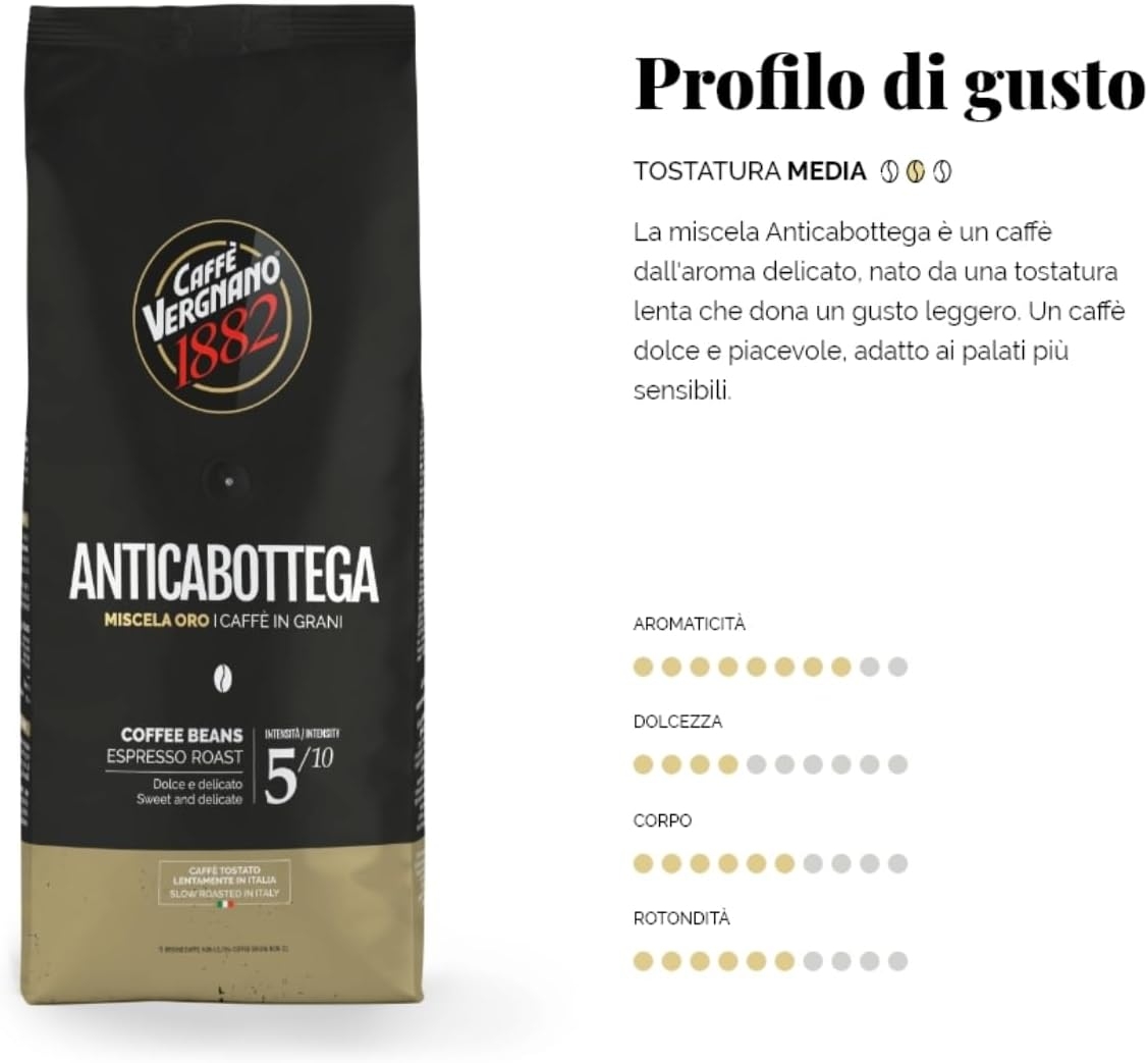 Caffè Vergnano 1882 Caffè in Grani 100% Arabica Bio- 1 confezione da 1 Kg - immagine 20