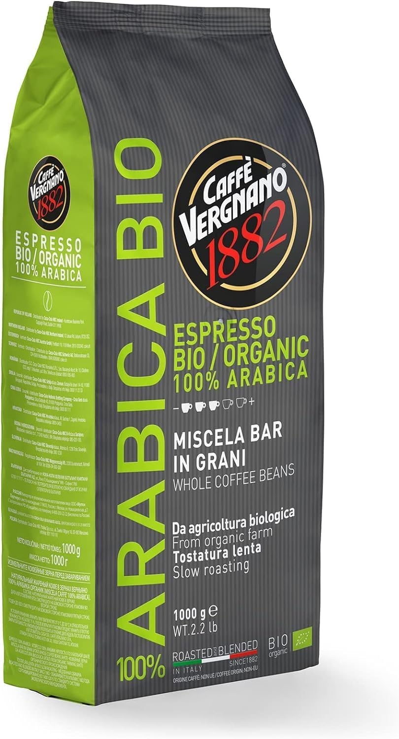 Caffè Vergnano 1882 Caffè in Grani 100% Arabica Bio- 1 confezione da 1 Kg - immagine 45