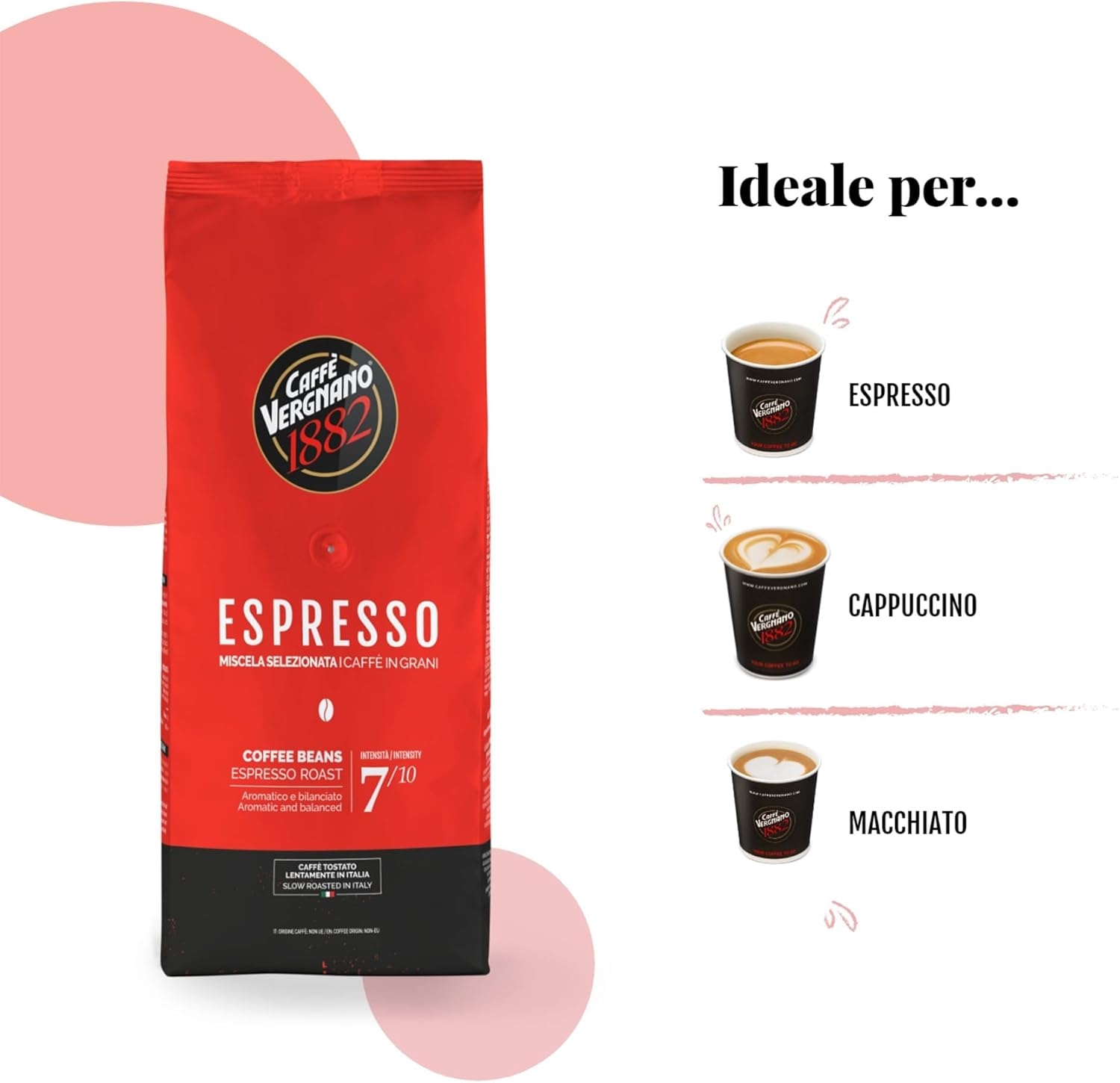 Caffè Vergnano 1882 Caffè in Grani 100% Arabica Bio- 1 confezione da 1 Kg - immagine 53