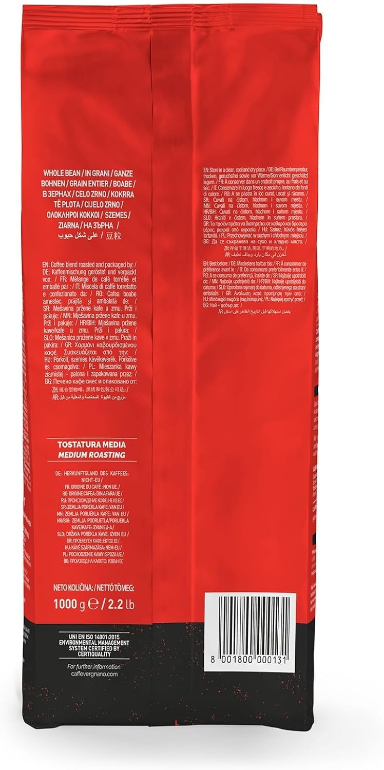 Caffè Vergnano 1882 Caffè in Grani 100% Arabica Bio- 1 confezione da 1 Kg - immagine 55