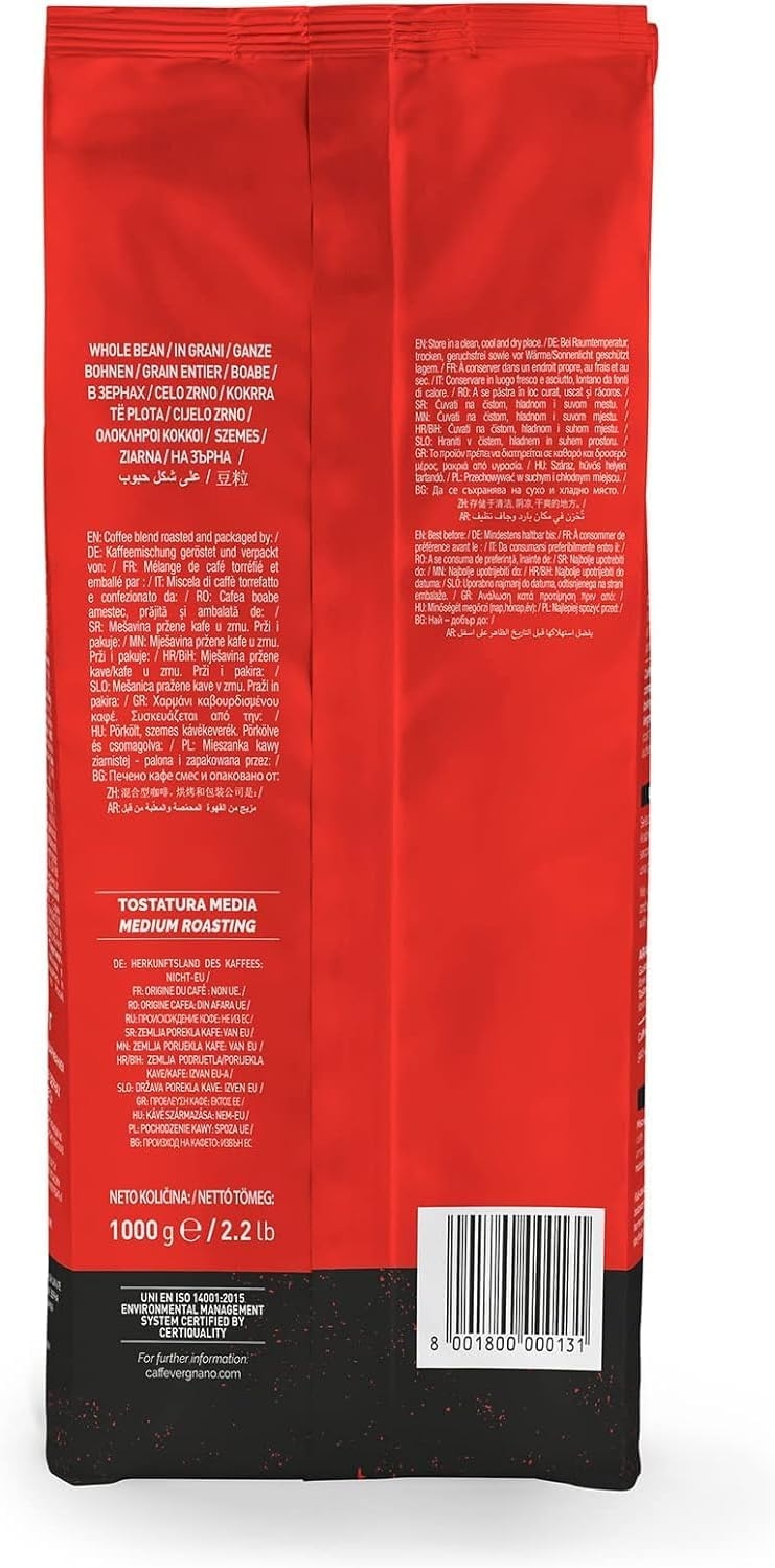 Caffè Vergnano 1882 Caffè in Grani 100% Arabica Bio- 1 confezione da 1 Kg - immagine 59