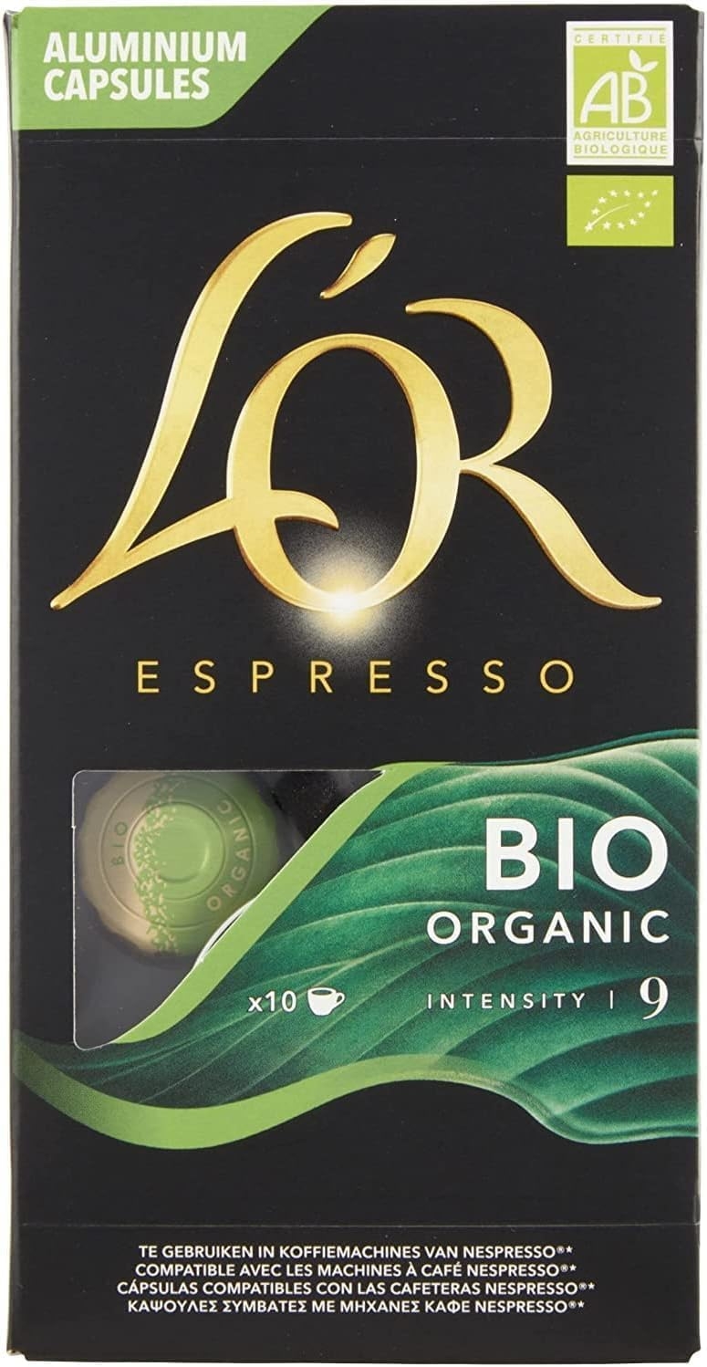 L'Or - Capsule Caffè Espresso Bio Organic - 100 Capsule in Alluminio - Intensità 9 - Compatibili con Macchine Nespresso - 10 Confezioni da 10 Capsule - immagine 8