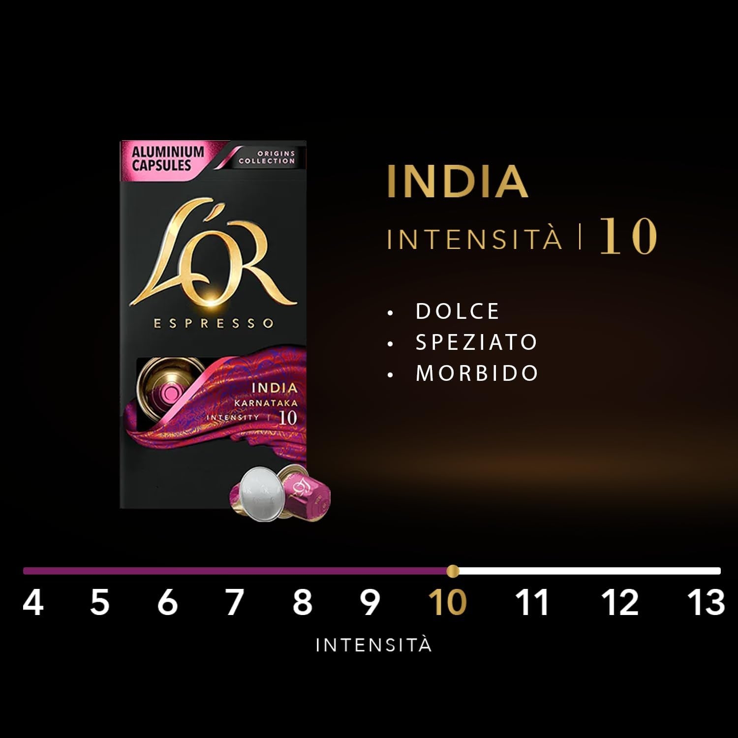 L'Or - Capsule Caffè Espresso Bio Organic - 100 Capsule in Alluminio - Intensità 9 - Compatibili con Macchine Nespresso - 10 Confezioni da 10 Capsule - immagine 57