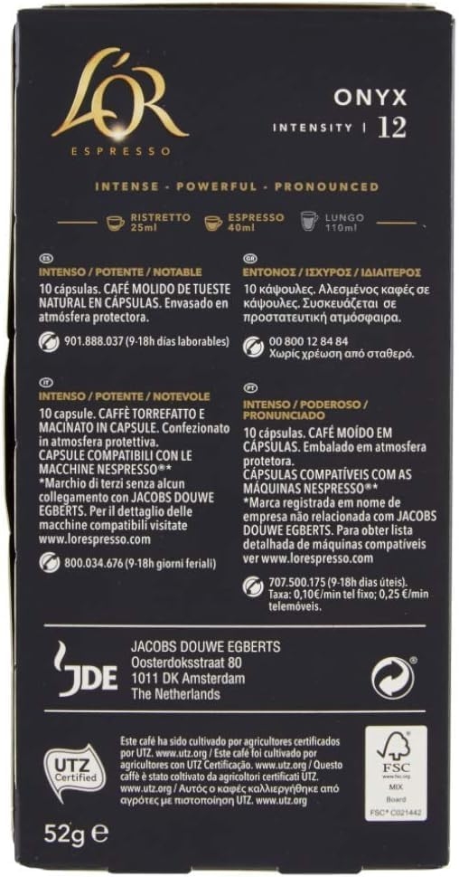 L'Or - Capsule Caffè Espresso Bio Organic - 100 Capsule in Alluminio - Intensità 9 - Compatibili con Macchine Nespresso - 10 Confezioni da 10 Capsule - immagine 63