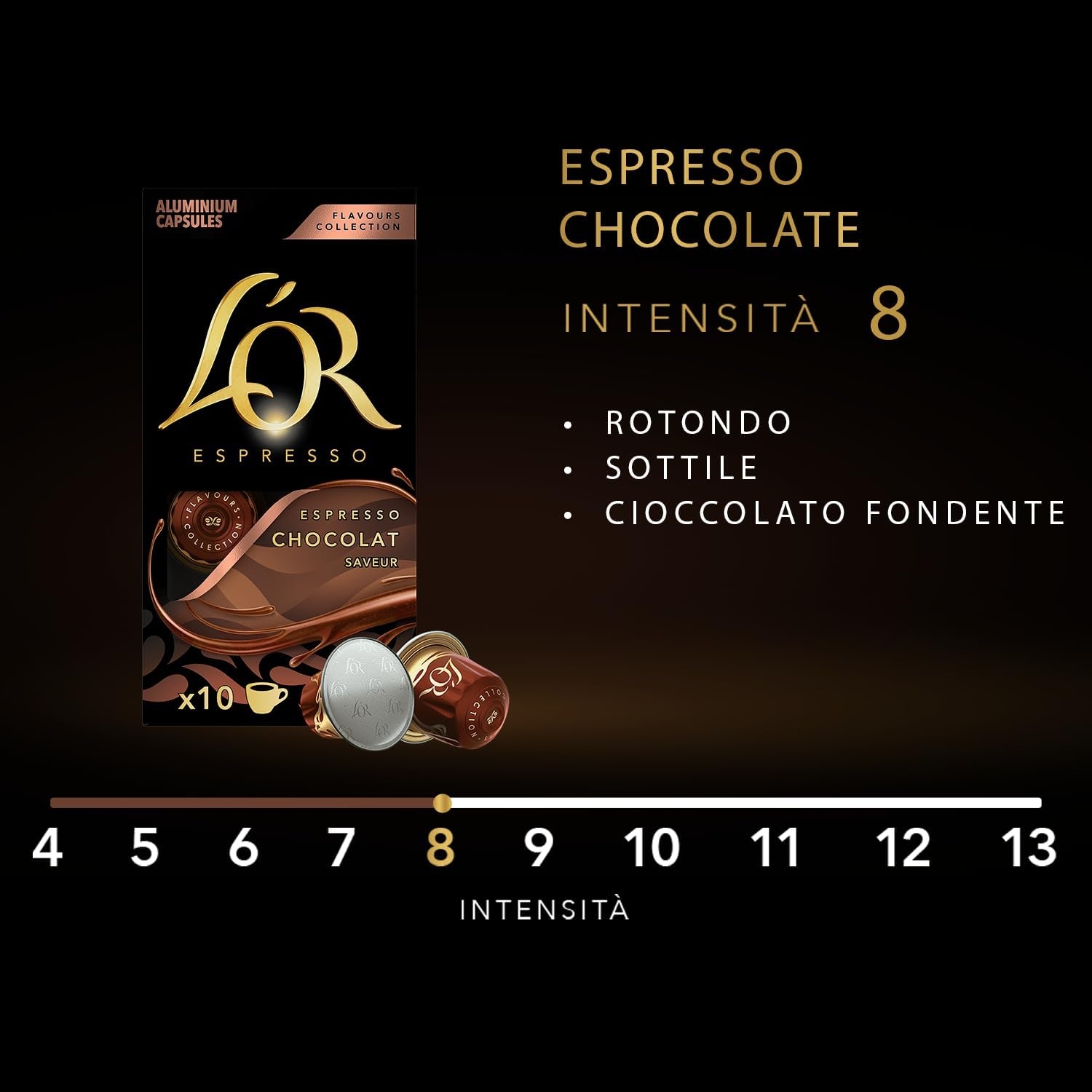 L'Or - Capsule Caffè Espresso Bio Organic - 100 Capsule in Alluminio - Intensità 9 - Compatibili con Macchine Nespresso - 10 Confezioni da 10 Capsule - immagine 72