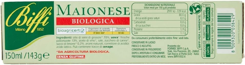 Biffi - Maionese Biologica in tubetto - Multipack - 3 tubetti da 150 ml - immagine 4